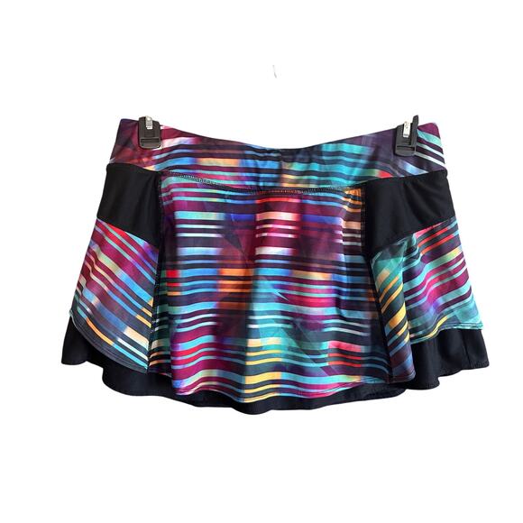 Athleta Womens Laser Beam Skort L Colorful Layer Athletic - Picture 1 of 8